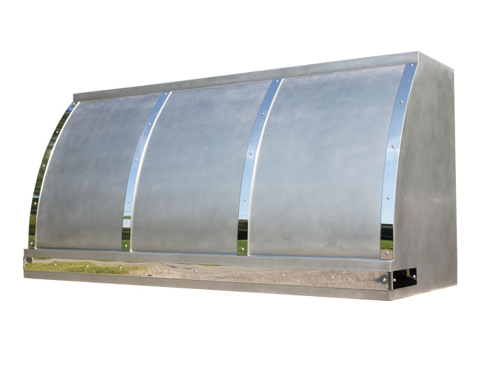 Barrel Range Hood in Natural Stainless Steel