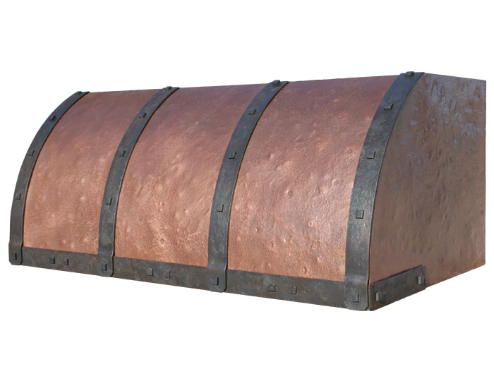 Barrel Range Hood with Forged Steel Straps