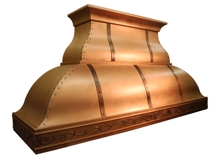 Belle Range Hood in Natural Copper