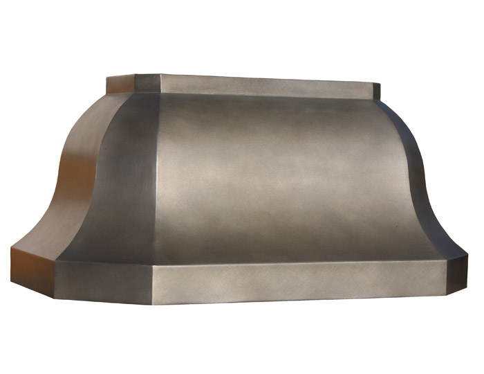 Customized Belle Range Hood in antique Zinc