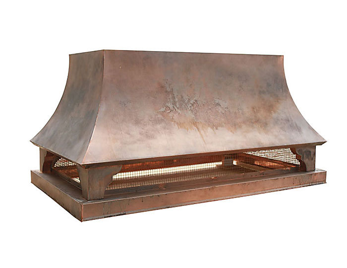Sweep Chimney Cap ~ Distressed Weathered Copper